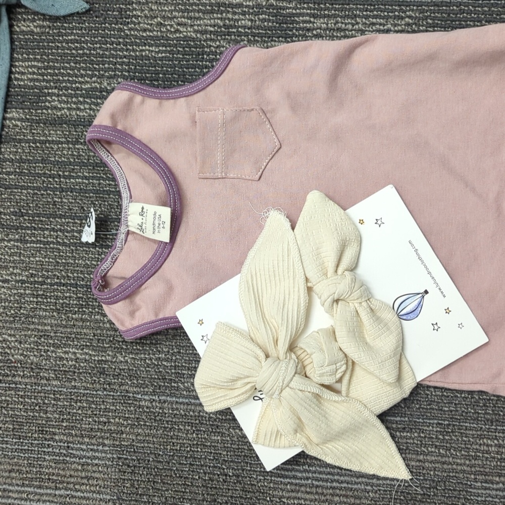LuluRoo 6-12 Month Top Headband and Hair Clip NEW